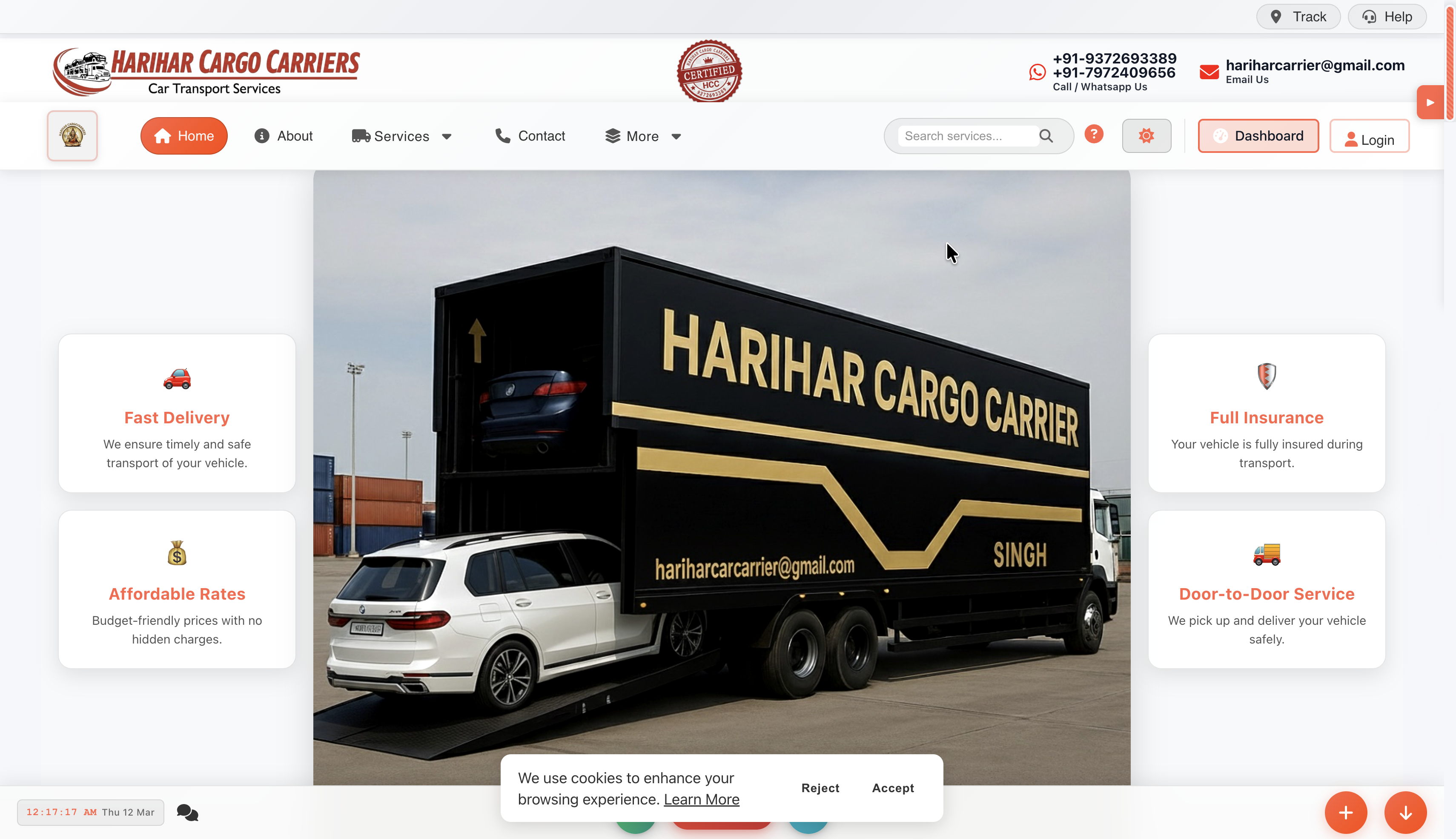 Car Transport Service Website